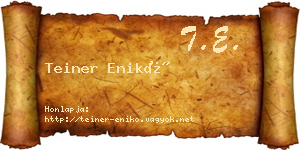 Teiner Enikő névjegykártya