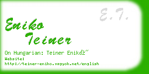 eniko teiner business card